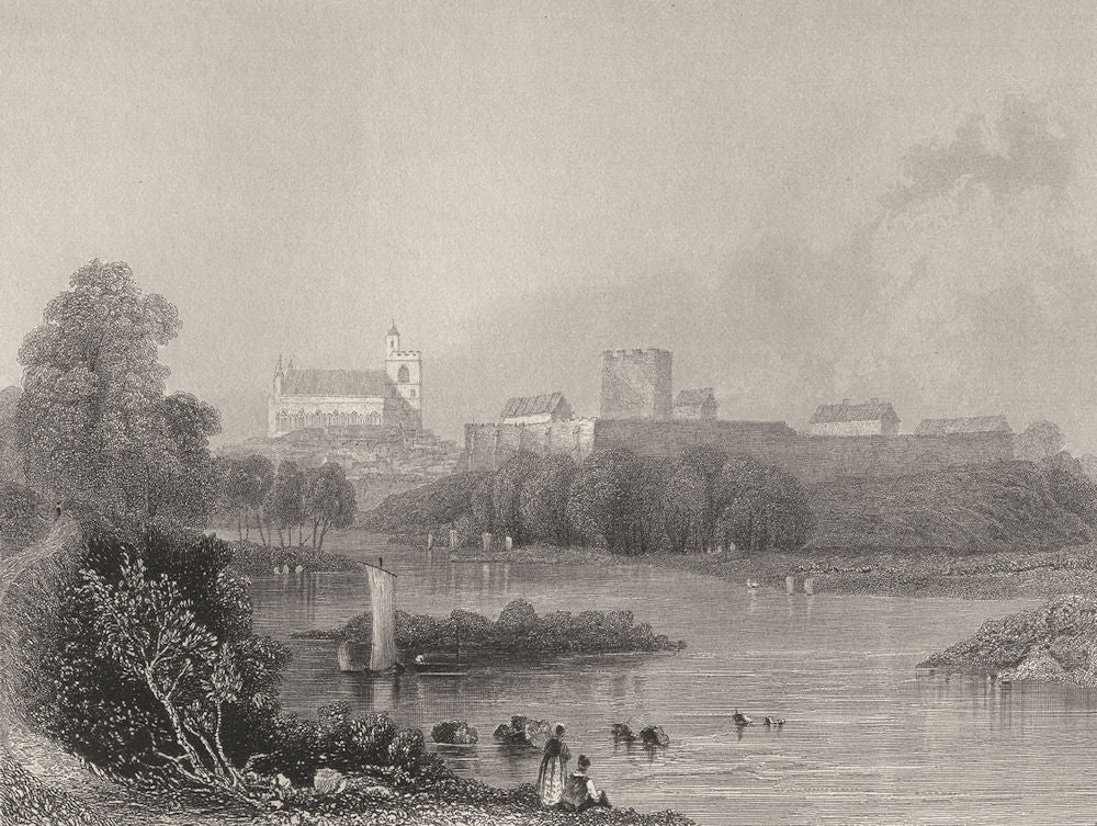 CUMBRIA. Carlisle Cathedral; S. W. View. (Winkles) 1860 old antique print